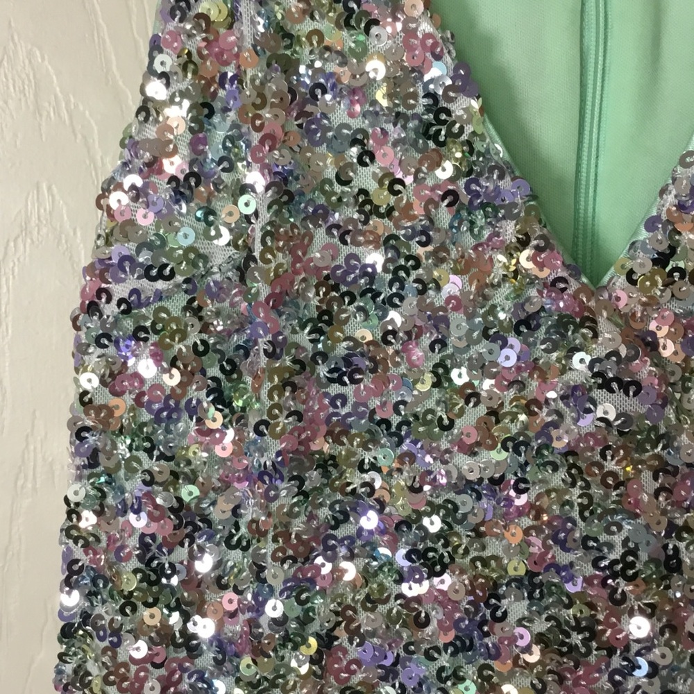 Lulus Multi Color Sequin Spaghetti Strap Racer Ba… - image 3